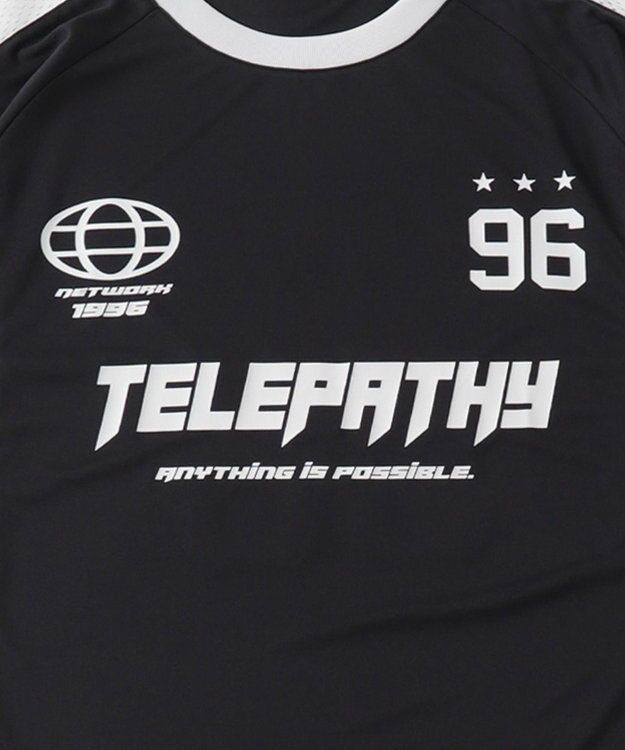 WEGO サッカーメッシュ切り替えビッグT ブラック