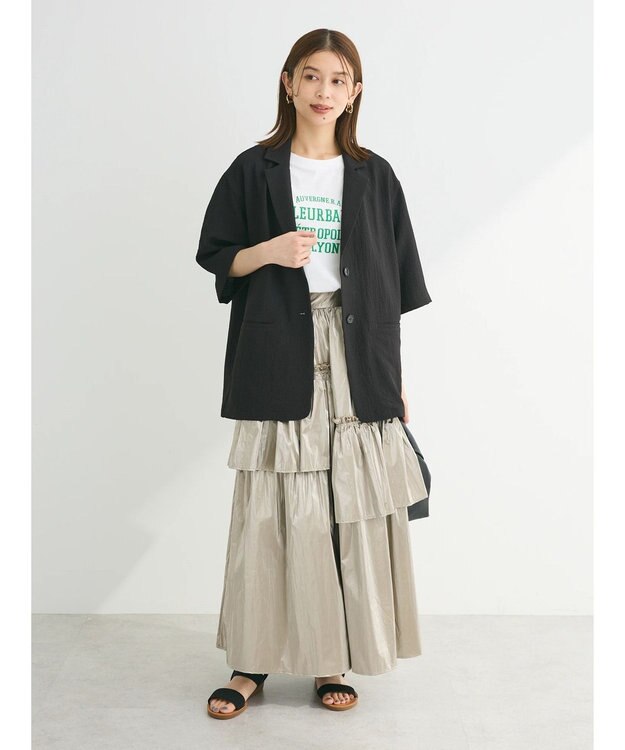 Green Parks 多段カレッジロゴボックスＴシャツ Green