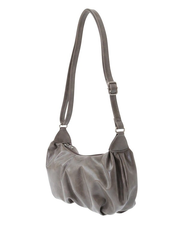 CRAFT STANDARD BOUTIQUE ヴィンテージライクギャザーショルダーバッグ Gray