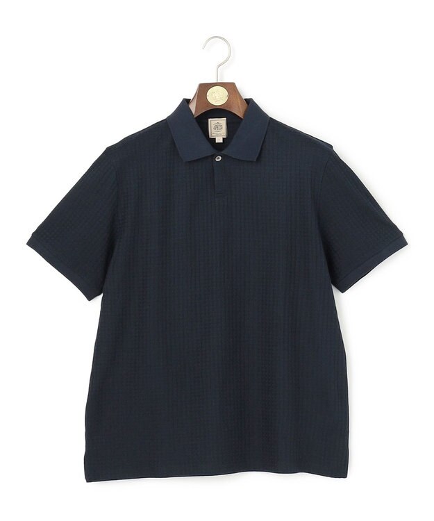 J.PRESS MEN ジャケットインの最適解【接触冷感 / 吸水速乾】【J.PRESS PREMIUM JERSEY】スキッパー ポロシャツ ネイビー系