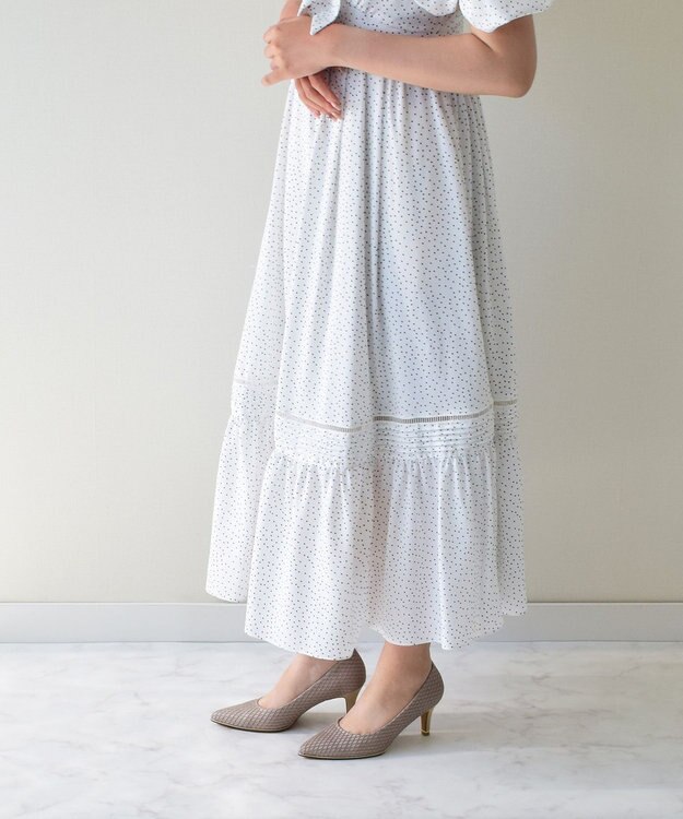 Bridget Birkin 【Bridget Birkin】メッシュ生地高寸パンプス オーク雑材