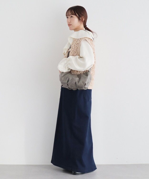CRAFT STANDARD BOUTIQUE ヴィンテージライクギャザーショルダーバッグ Gray