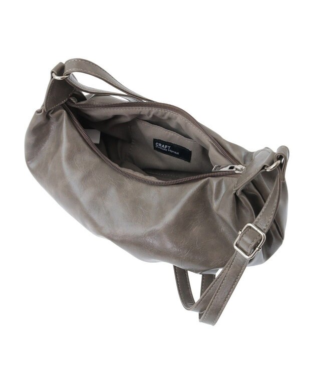 CRAFT STANDARD BOUTIQUE ヴィンテージライクギャザーショルダーバッグ Gray