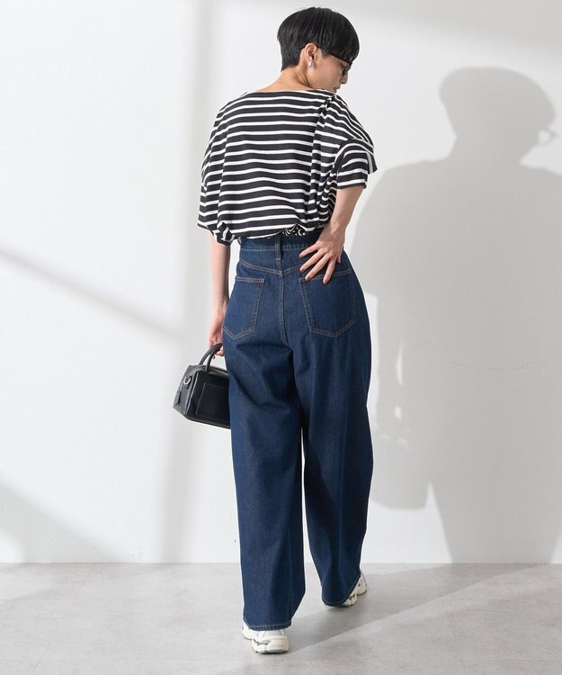 AMERICAN HOLIC バスクボーダー半袖プルオーバー Black