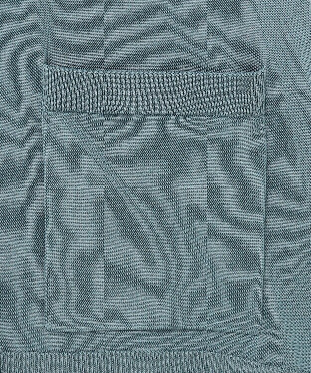 J.PRESS LADIES L 【洗える】SILKY RAYON STRETCH Vネック カーディガン グレイッシュグリーン系