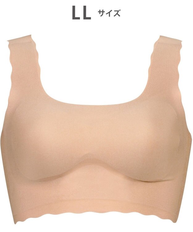 WACOAL 【GOCOCi ゴコチ】 ノンワイヤーブラ ハーフトップ まるでつけていないような着ごこち ムレにくい フラット仕上げ ホックなし CGG510 /ワコール ピーチ