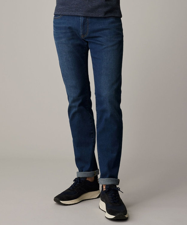 JOSEPH ABBOUD 夏デニム【キングサイズ・JAPANファブリック/ストレッチ/軽量】ライトオンスストレッチデニムパンツ ネイビー系