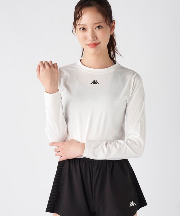 OP／FILA 【Kappa】ショート丈 マルチスポーツTシャツ オフホワイト