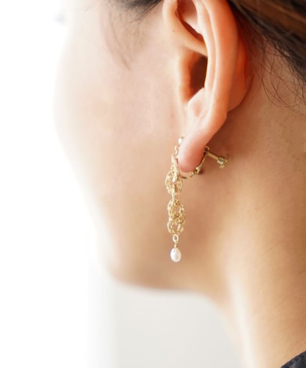 CASUMINO micro chain イヤリング pearl