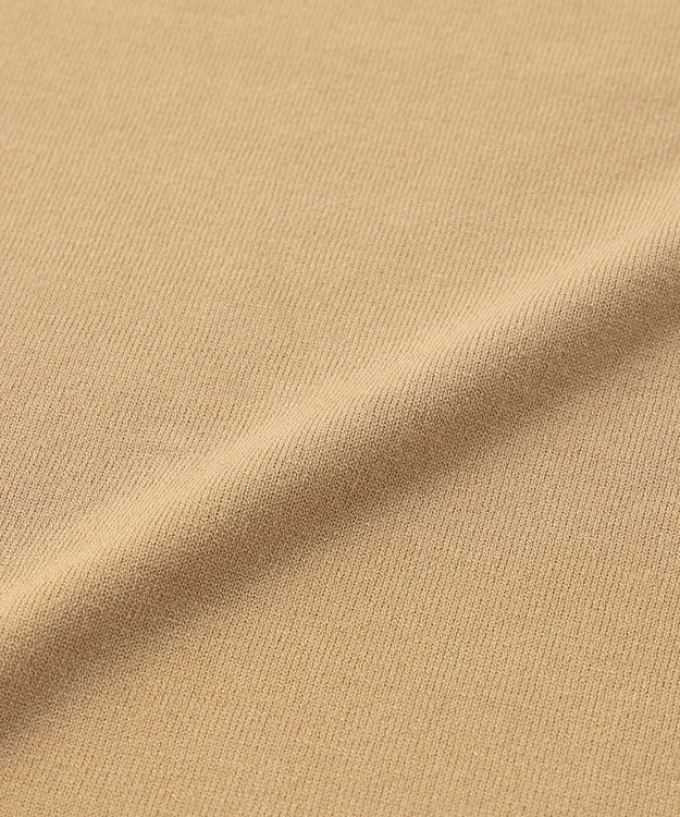 UNFILO 【洗える/抗菌防臭】マイビューティーニット Vネックワンピース キャメル