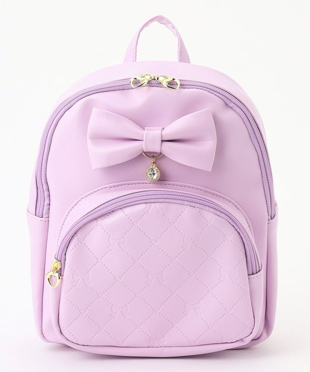 ANY KIDS リボンリュックサック ラベンダー