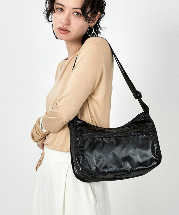 LeSportsac CLASSIC HOBO/ブラックシャイン ブラックシャイン