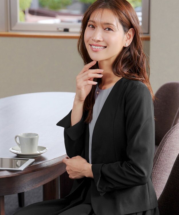 Tiaclasse L 【ダブルクロス】カラーレスジャケット ブラック