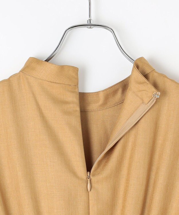 #Newans 〈花乃まりあさんコラボ〉ワイドプリーツワンピース ブラウン