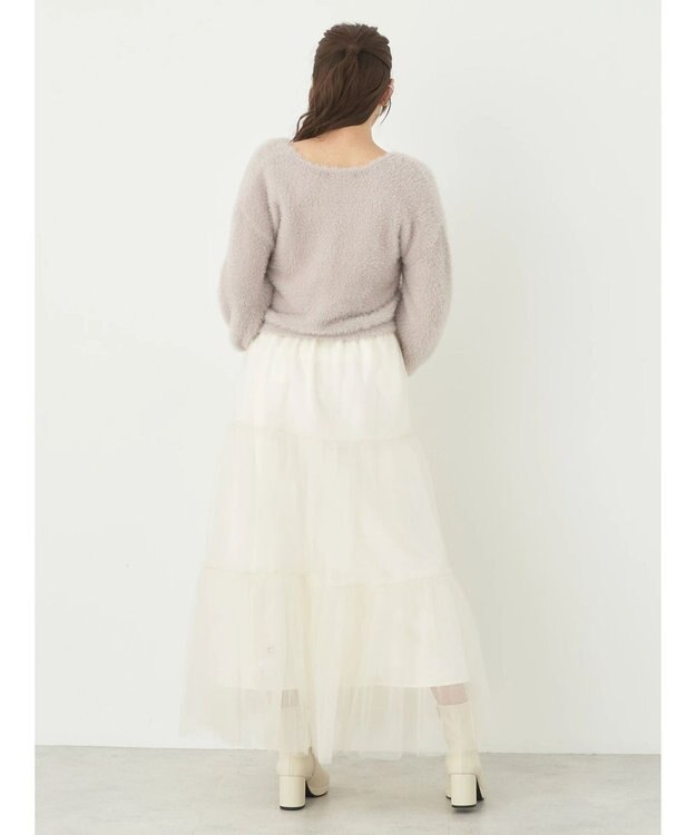 earth music&ecology ファークロスニットプルオーバー Lavender