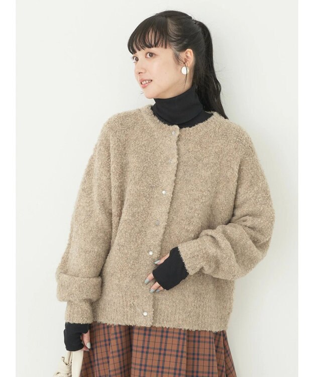 earth music&ecology ブークレカーディガン Mocha
