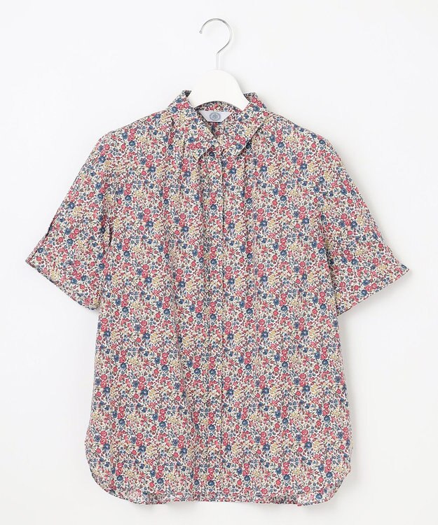 J.PRESS LADIES 【洗える】LIBERTY シャツカラー ブラウス レッド系5