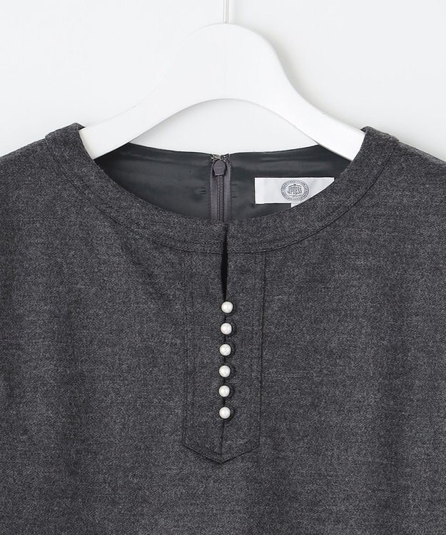 J.PRESS LADIES S アクアレジェンドウールジャージー ワンピース ライトグレー系