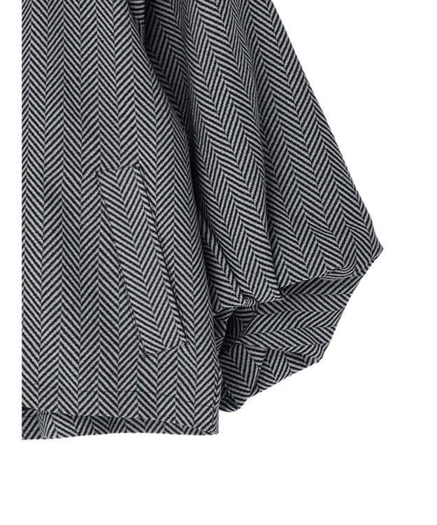 Green Parks ・ｆｕｒｒｙ　ｒａｔｅ　ヘリンボーンタックジャケット Black