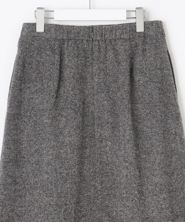 J.PRESS LADIES シルクネップ ツイード スカート ライトグレー系