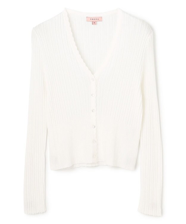 TOCCA EYELET AJISAI カーディガン アイボリー系