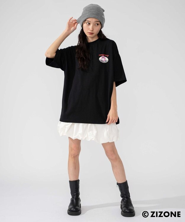 WEGO 【ユニセックス着用ITEM】別注ZIZONEグラフィックT（SS） ブラック