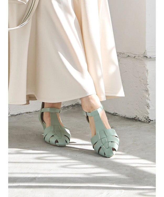 Green Parks ＲＵＰＩＳ．　グルカヒールサンダル Mint