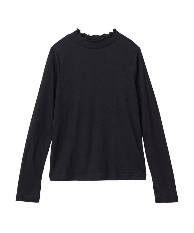 earth music&ecology シアーリブプルオーバー Black