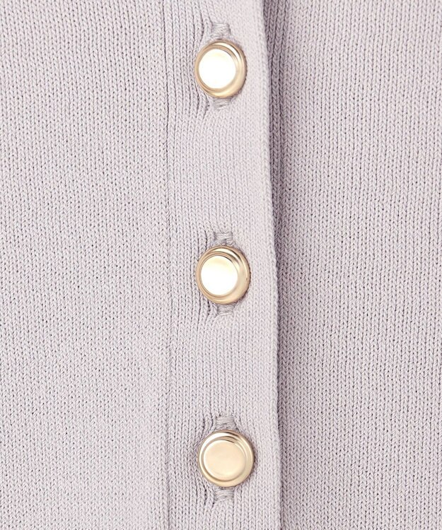 ANY SIS S 【アイスタッチ】ポロ ニット ライトグレー×オフ