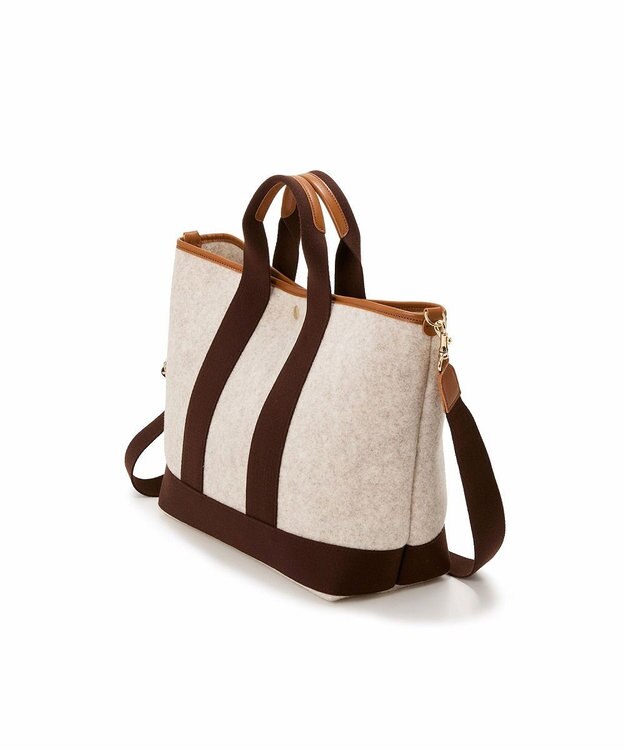 TOPKAPI 【Breath TOPKAPI】イタリアンフェルト ショルダー付 A4 トートバッグ L ベージュ