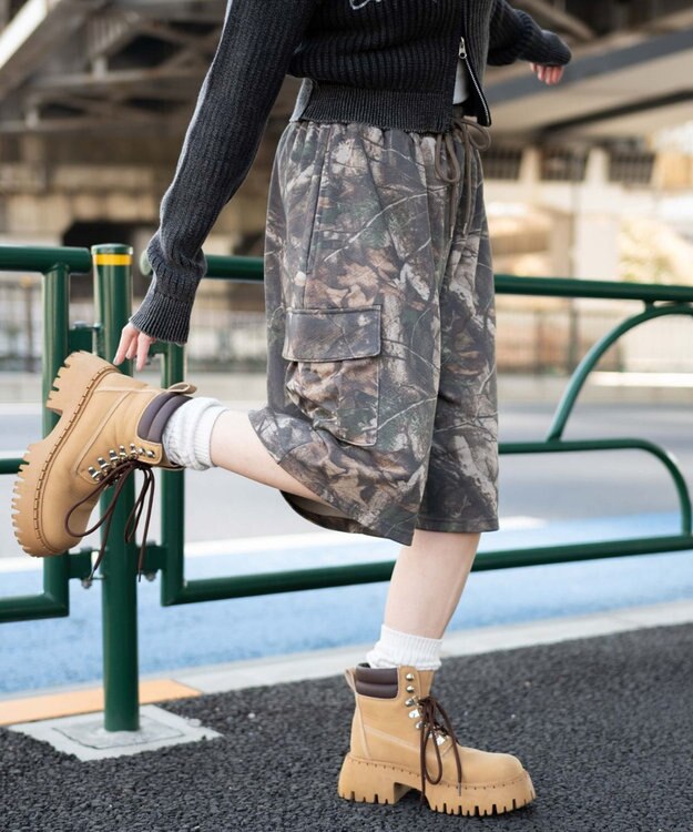 WEGO リアルツリーカモフラハーフパンツ 柄1