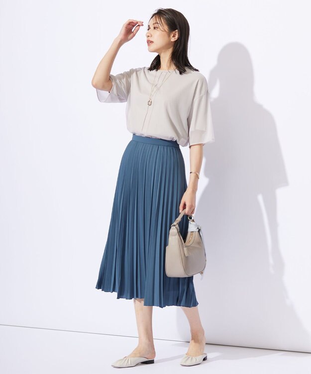 J.PRESS LADIES リバーシブルドロップエポ ネックレス ベージュ系