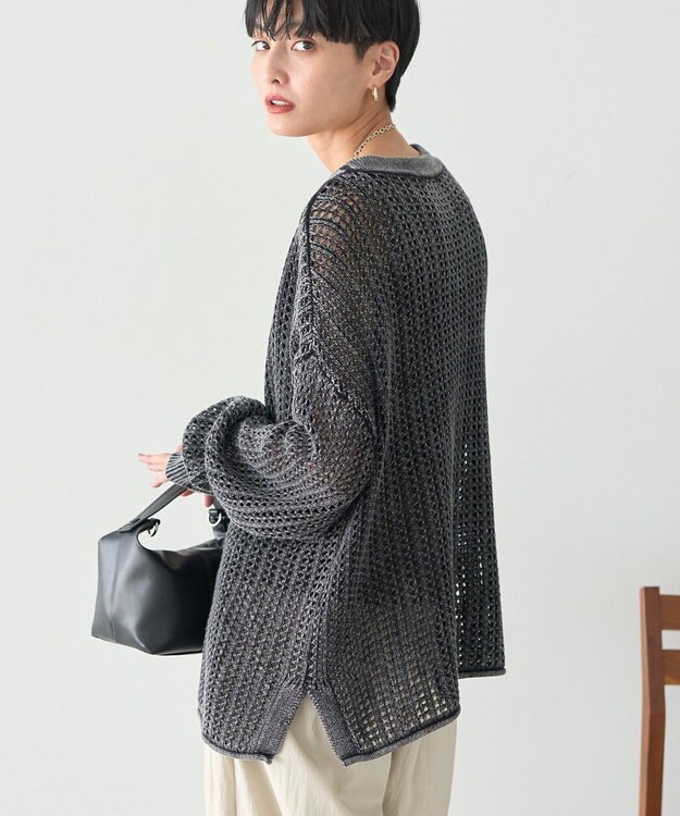 AMERICAN HOLIC メッシュカーディガン Charcoal Gray