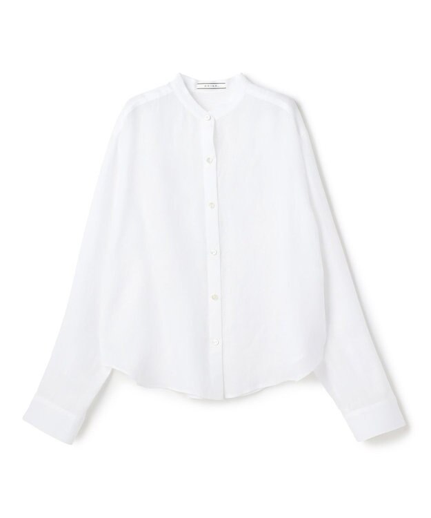 BEIGE， HALITE / リネンシアー オーバーサイズシャツ White