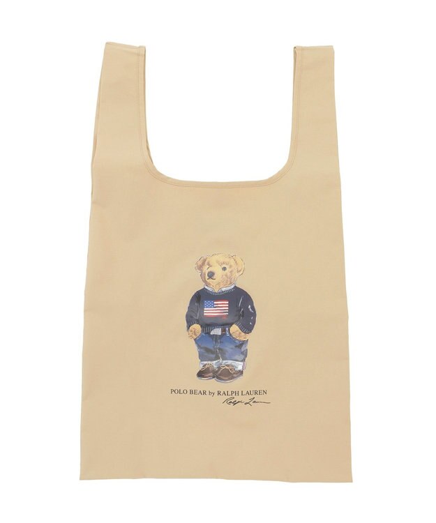 MOONBAT POLO RALPH LAUREN(ポロ ラルフローレン)  【C-zeroはっ水】ポロベア ベルト付き レインバッグ ベージュ