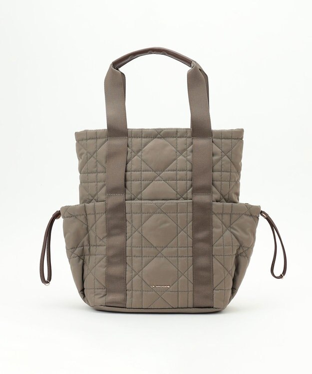 LA BAGAGERIE グリッドキルティングリュック グレージュ