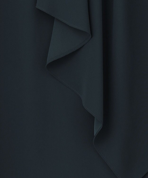 ICB 【洗える】 Back Satin Amunzen フリルブラウス パイングリーン系