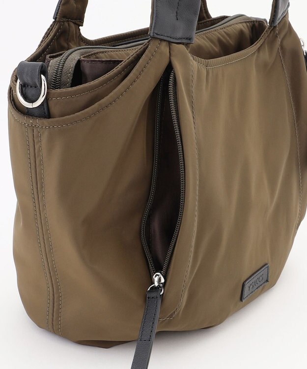 Y'SACCS ふんわりラウンド2WAYトート Sサイズ カーキ