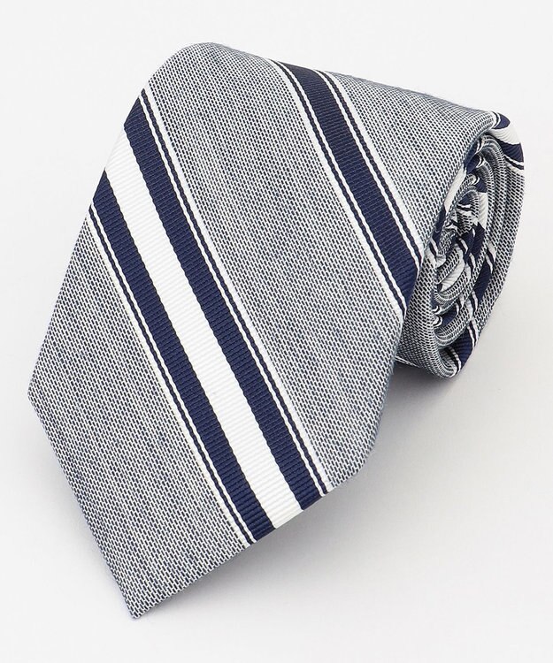 J.PRESS MEN 【LINEN MIX COLLECTION】レジメンタル ネクタイ ネイビー系2