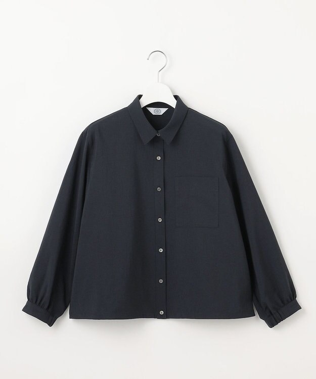 J.PRESS LADIES 【洗える・接触冷感・防シワ・吸水速乾】BREEZE COOL シャツ ブラウス ネイビー系