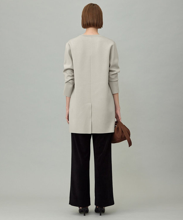 ICB L 【洗える】 アセテートミラノ ロングカーディガン トープ系