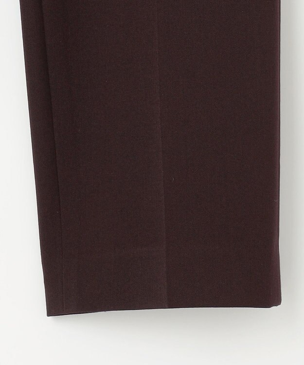 J.PRESS LADIES L 【WEB限定カラーあり・洗える】T/Rアルガンシルク テーパード パンツ ワイン系