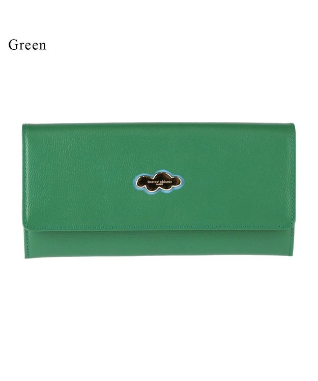 tsumori chisato CARRY くもマーク 長財布 かぶせタイプ グリーン