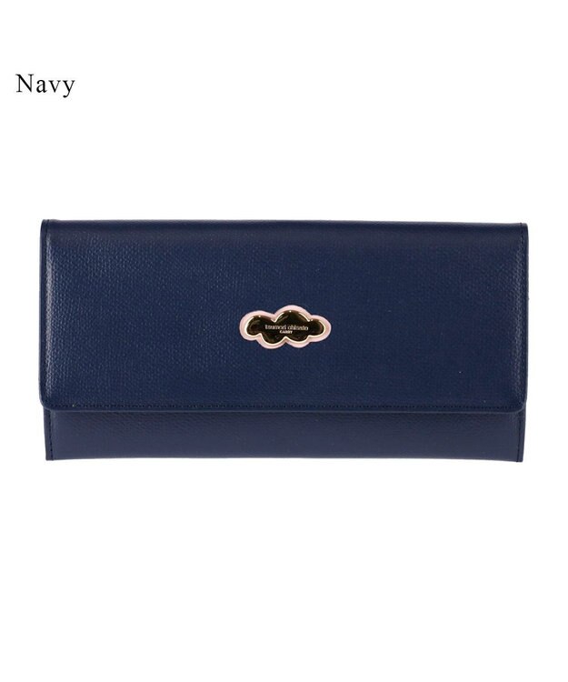 tsumori chisato CARRY くもマーク 長財布 かぶせタイプ ネイビー