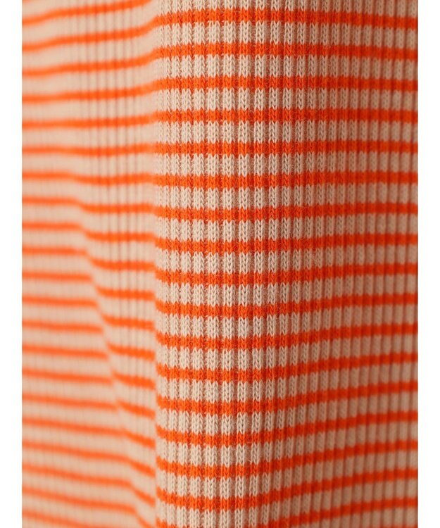 Green Parks ボーダーリブタンクトップ Orange