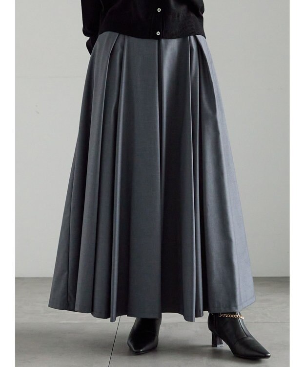 Te chichi ボックスタックフレアスカート グレー