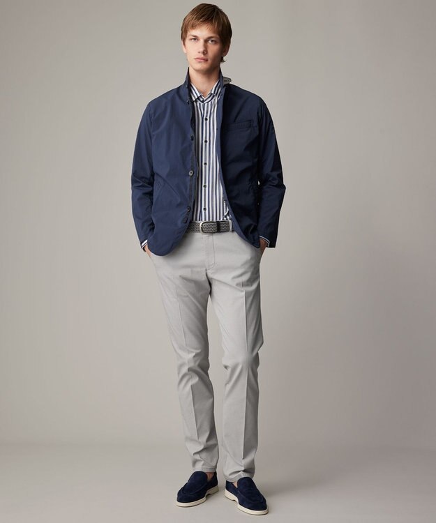 JOSEPH ABBOUD 【キングサイズ・軽量/ストレッチ/撥水】ライトワッシャーストレッチ アクティブレジャージャケット ネイビー系