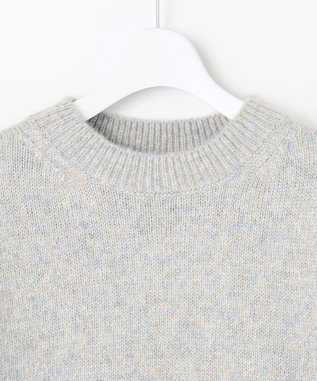 J.PRESS LADIES MIX COLOR クルーネック ニット サックスミックス系