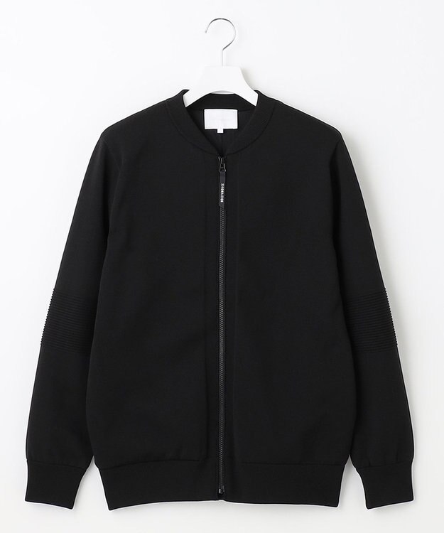 23区GOLF ウォッシャブルでお手入れも楽！【23Fondation/MEN】ニットブルゾン ブラック系