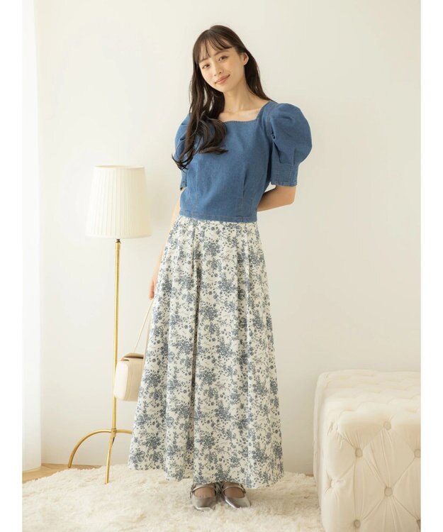 earth music&ecology パワショルスクエアネックプルオーバー Indigo